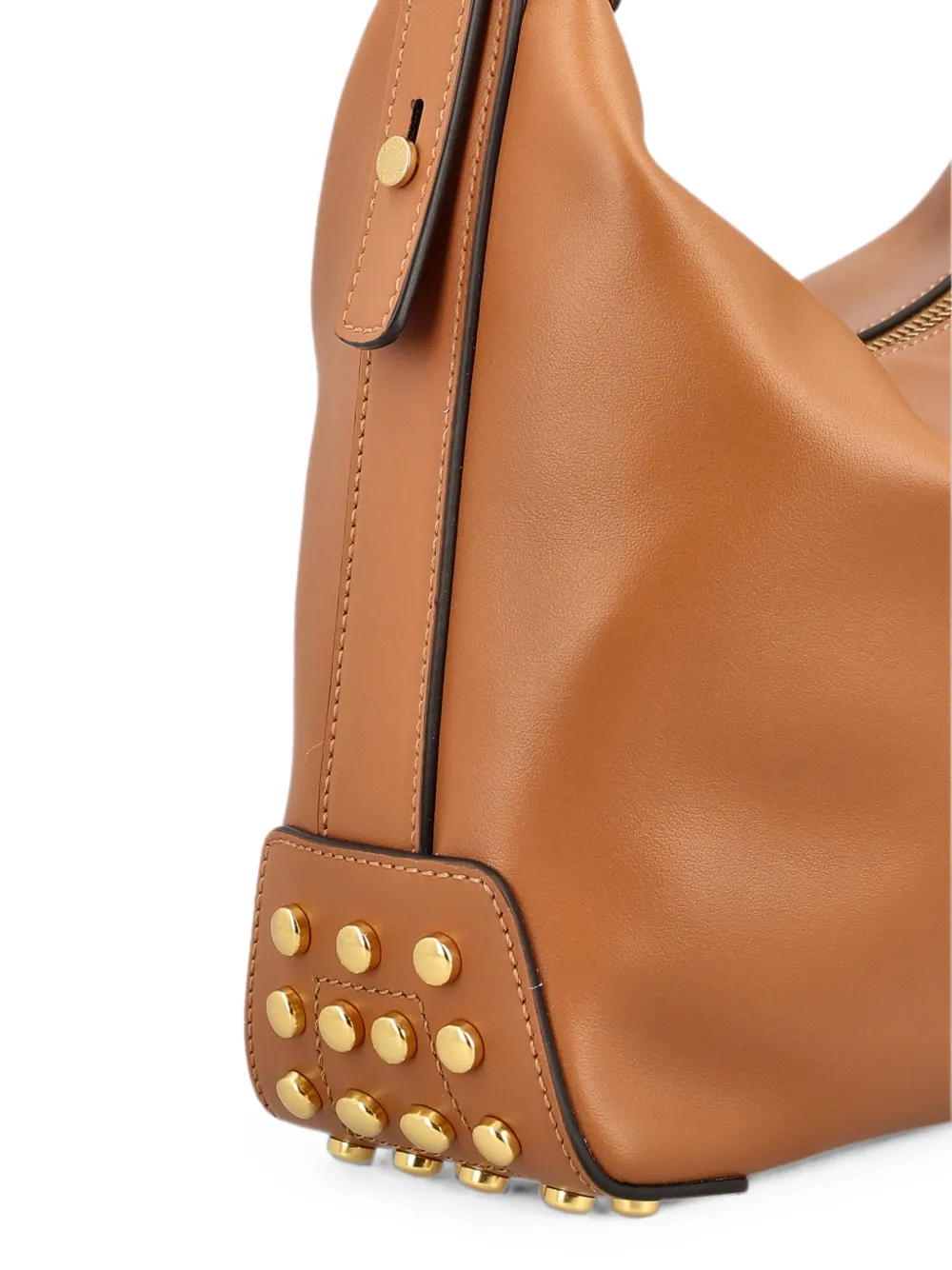 Tod's Mini-tas van leer met metalen stippen Bruin