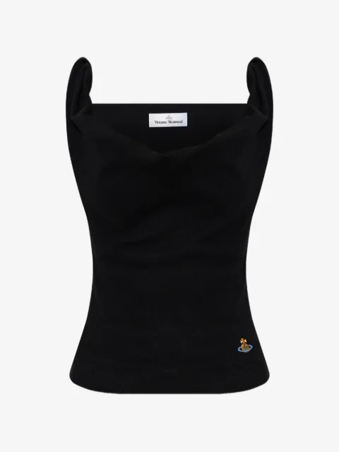 Vivienne Westwood Anna Orb-embroidered draped top
