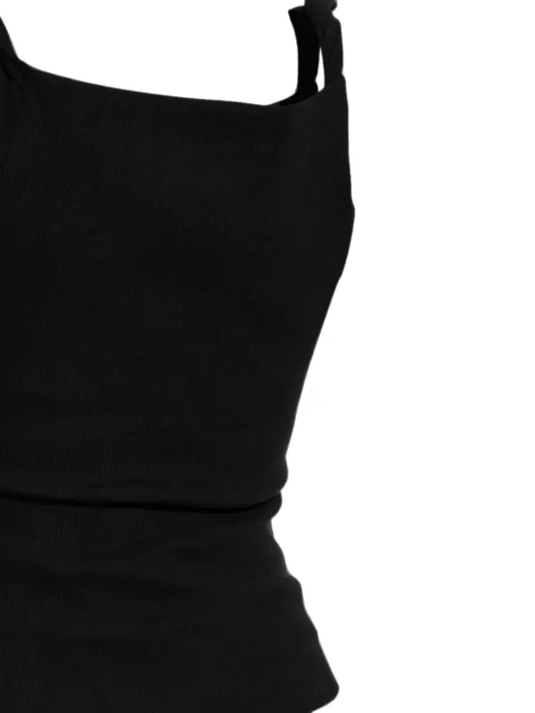 Vivienne Westwood Anna Orb-embroidered Draped Top | Black | FARFETCH