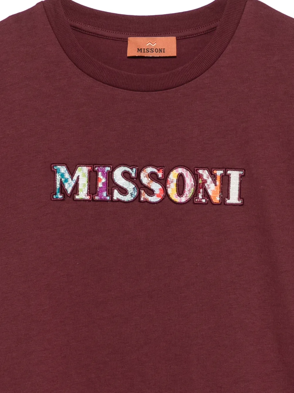 Missoni Kids T-shirt met logopatch Rood