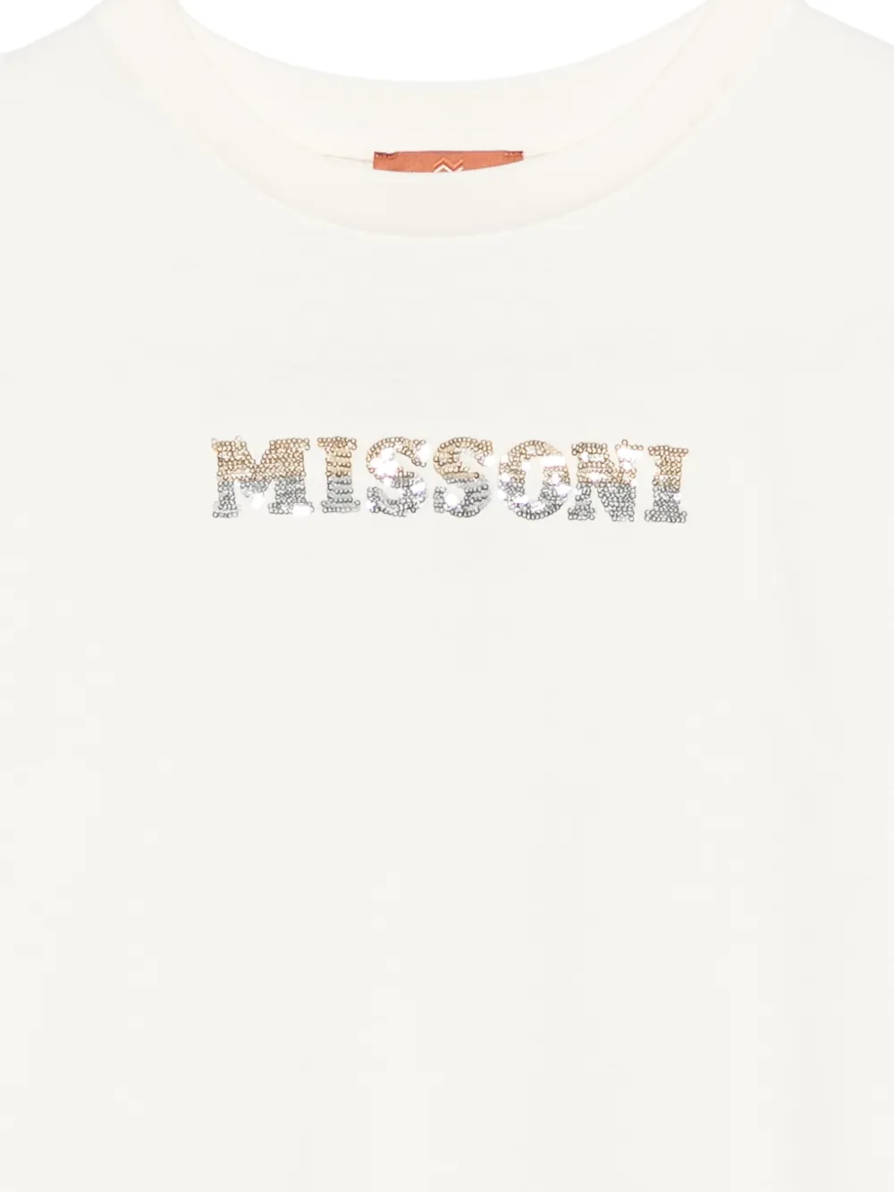 Missoni Kids T-shirt verfraaid met pailletten Wit
