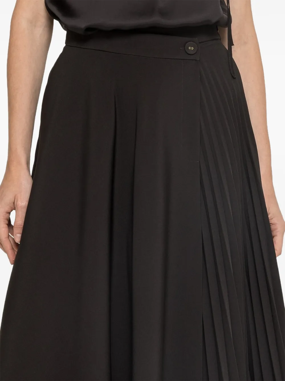 NISSA High waist midi-rok Zwart