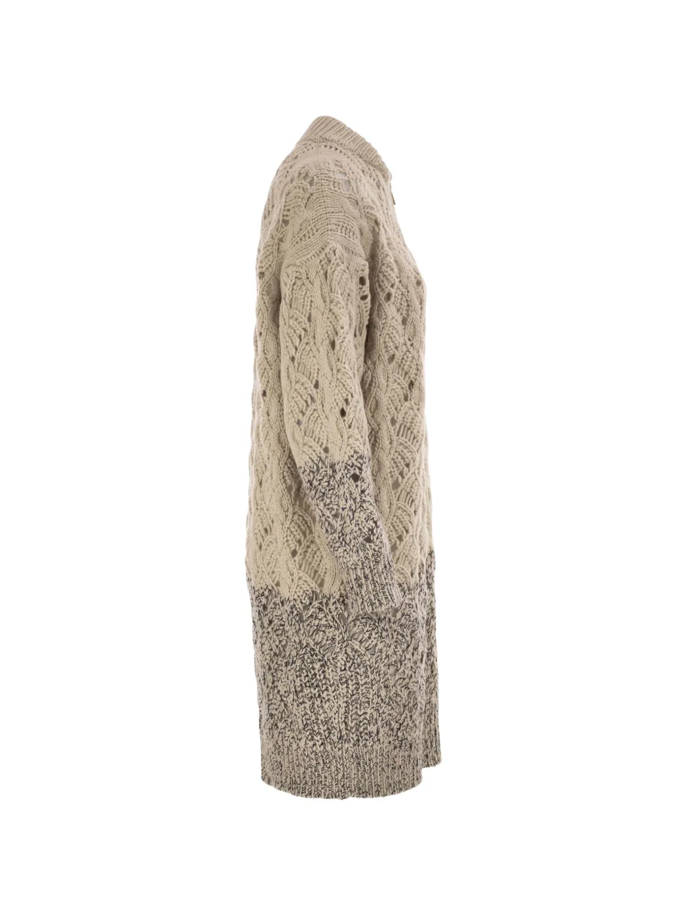 Fabiana Filippi Gebreid vest met rits Beige