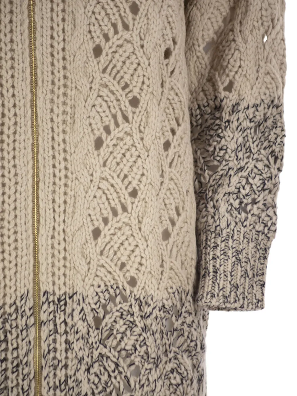 Fabiana Filippi Gebreid vest met rits Beige