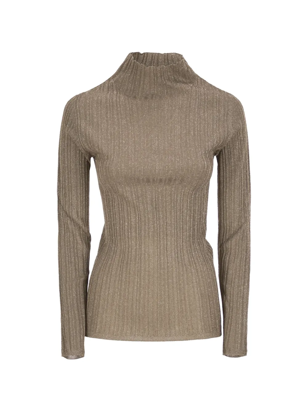 Fabiana Filippi fine-knit turtle-neck top - Braun