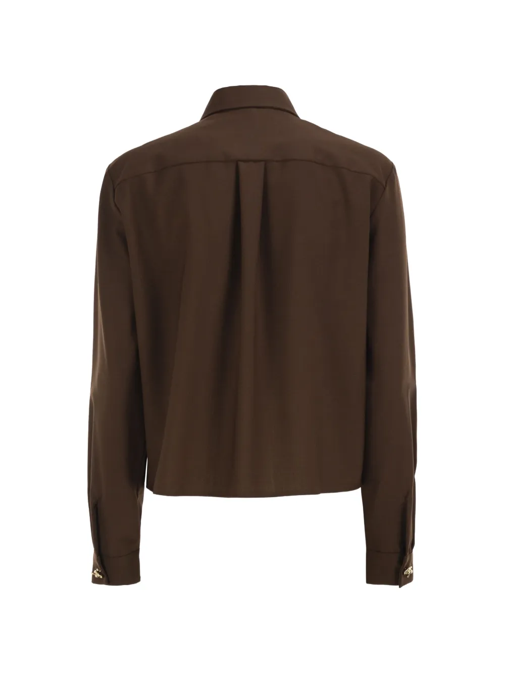 Fabiana Filippi Blouse verfraaid met kristallen en verborgen sluiting Bruin
