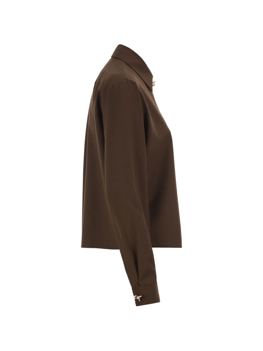 Fabiana Filippi Blouse verfraaid met kristallen en verborgen sluiting Bruin