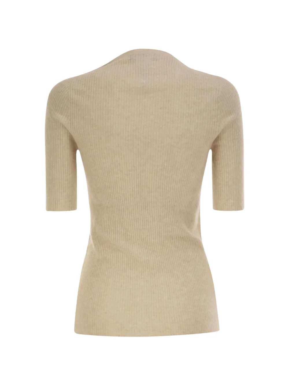 Fabiana Filippi Ribgebreid T-shirt Beige