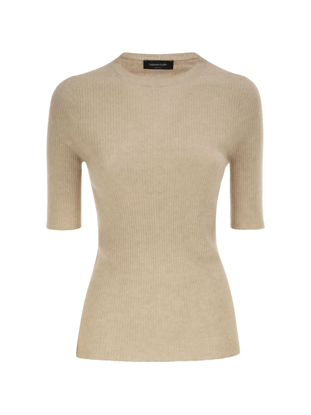 Fabiana Filippi ribbed-knit T-shirt - Toni neutri