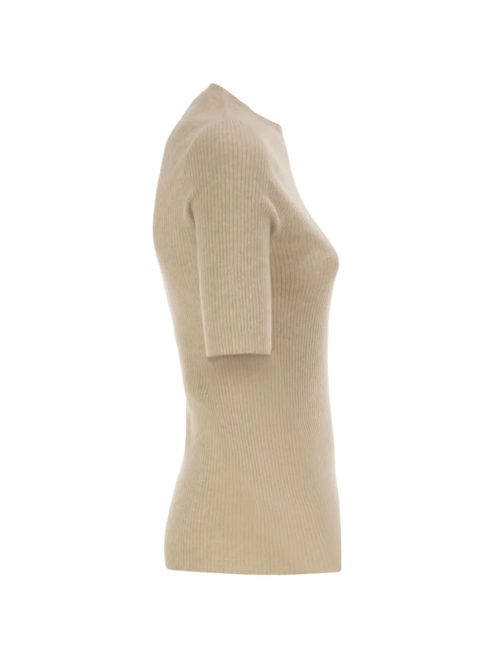 Fabiana Filippi Ribgebreid T-shirt Beige