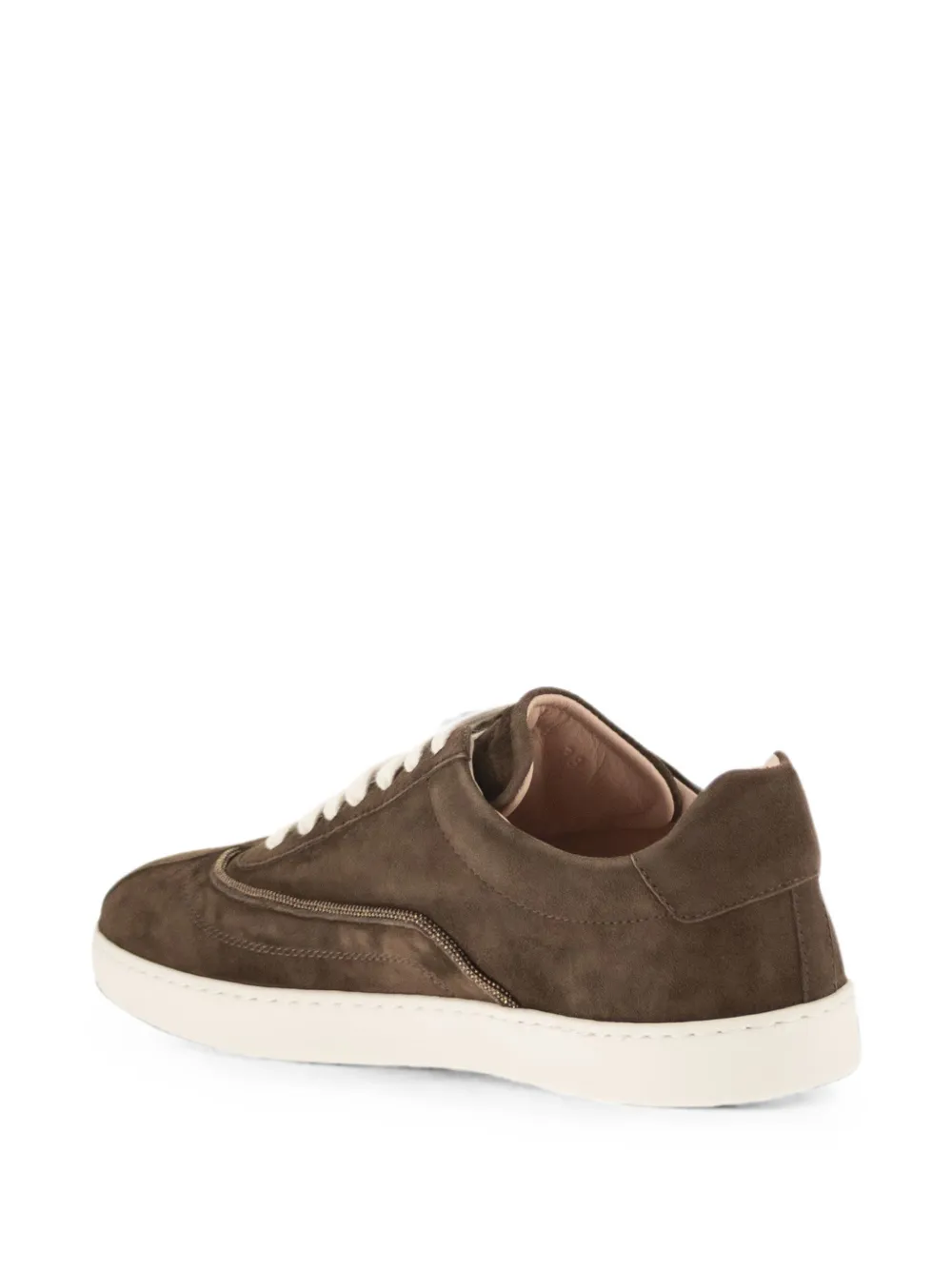 Fabiana Filippi metallic-trim suede sneakers Bruin