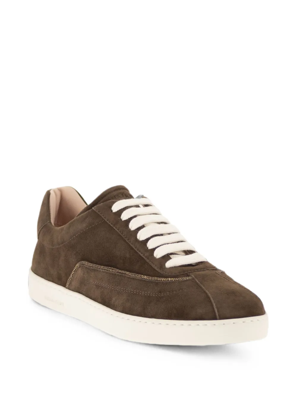 Fabiana Filippi metallic-trim suede sneakers Bruin
