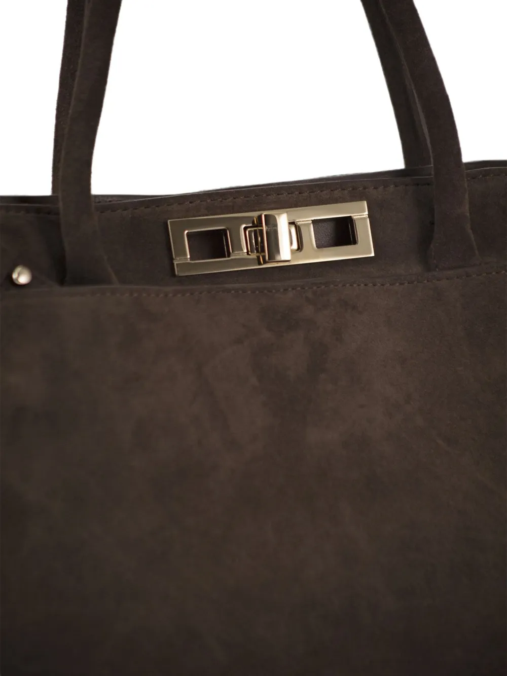 Fabiana Filippi Medium suède shopper Bruin