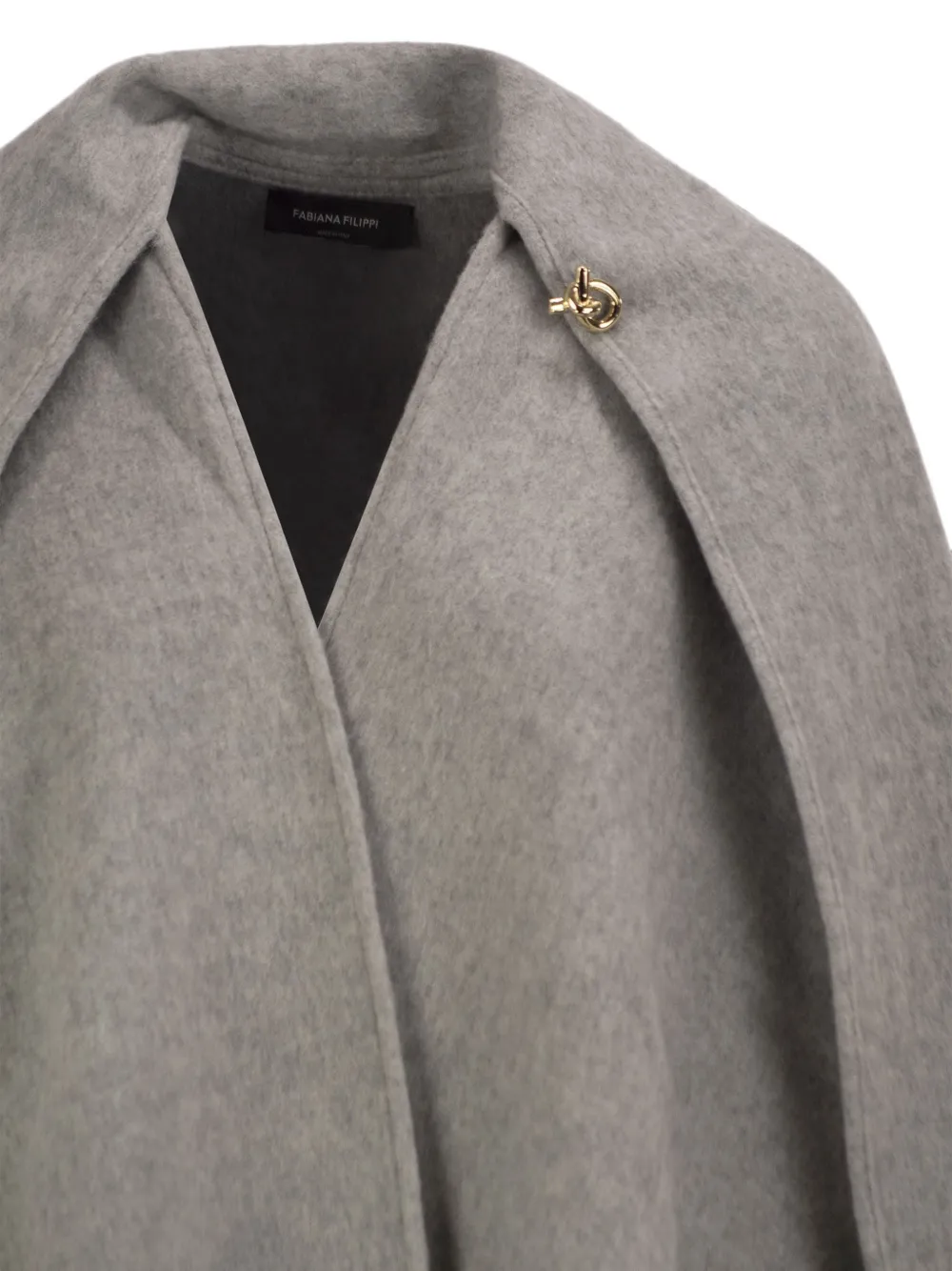 Fabiana Filippi Cape met sjaal detail Grijs