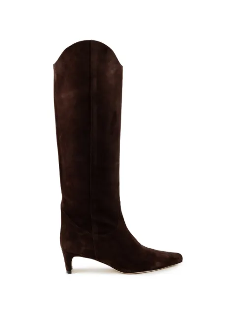 STAUD pointed-toe suede boots