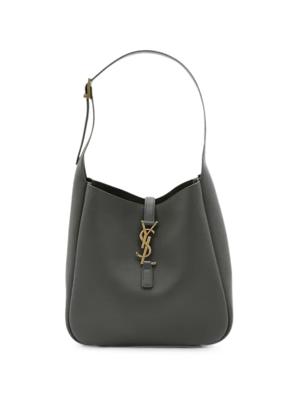 Saint Laurent Le 5 À 7 Supple Small Bag in Grained Leather in Brown