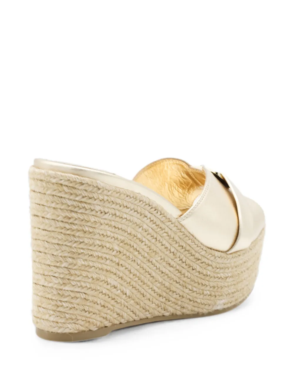 Jimmy Choo Leda wedge mules Goud