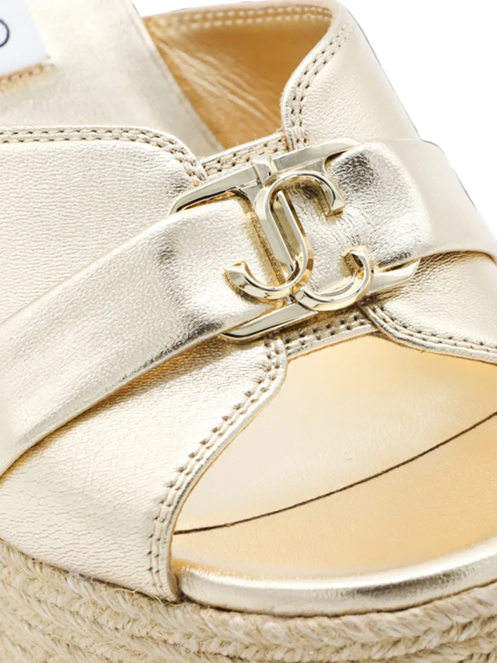 Jimmy Choo Leda wedge mules Goud