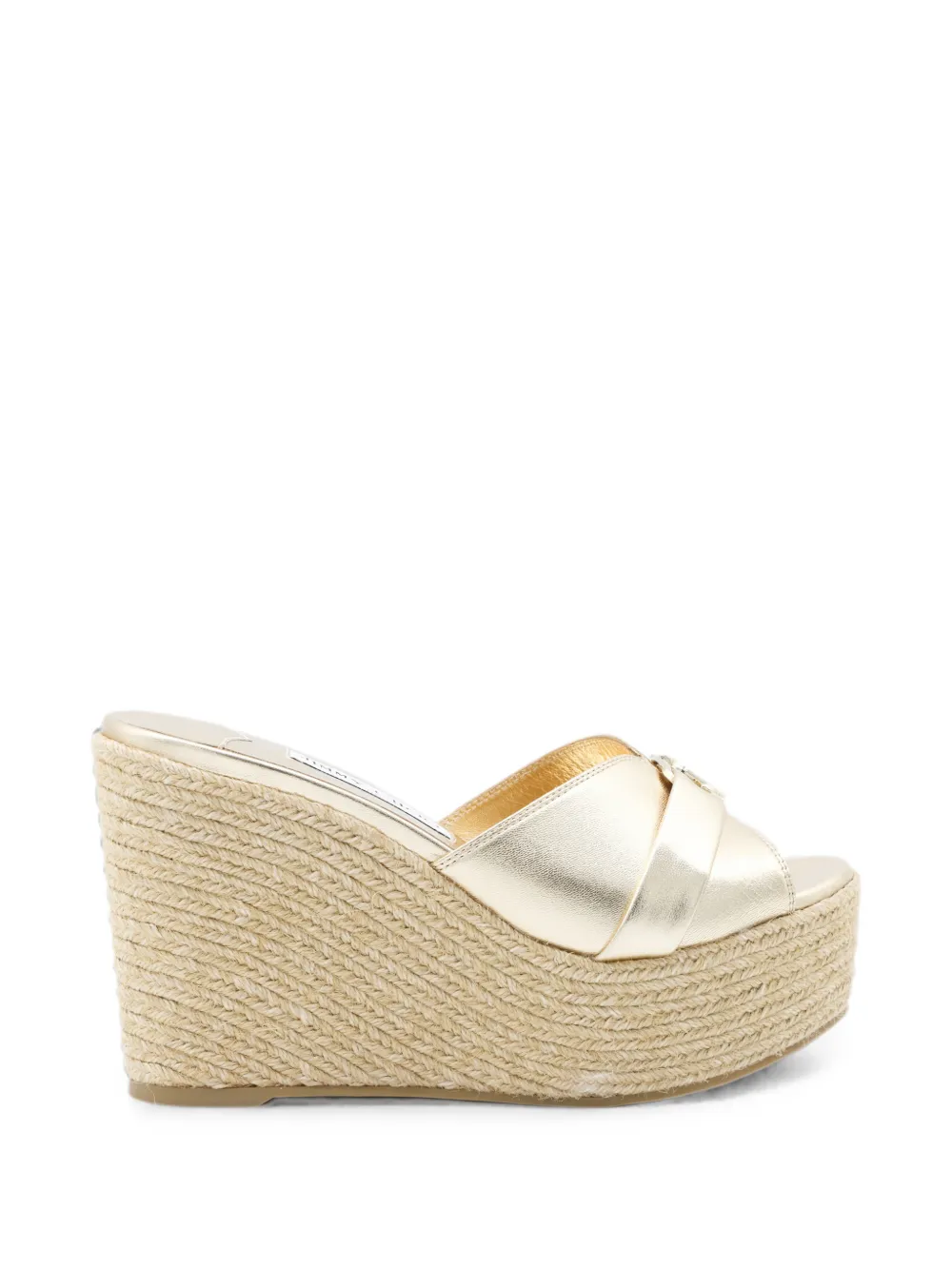 Jimmy Choo Leda wedge mules Goud