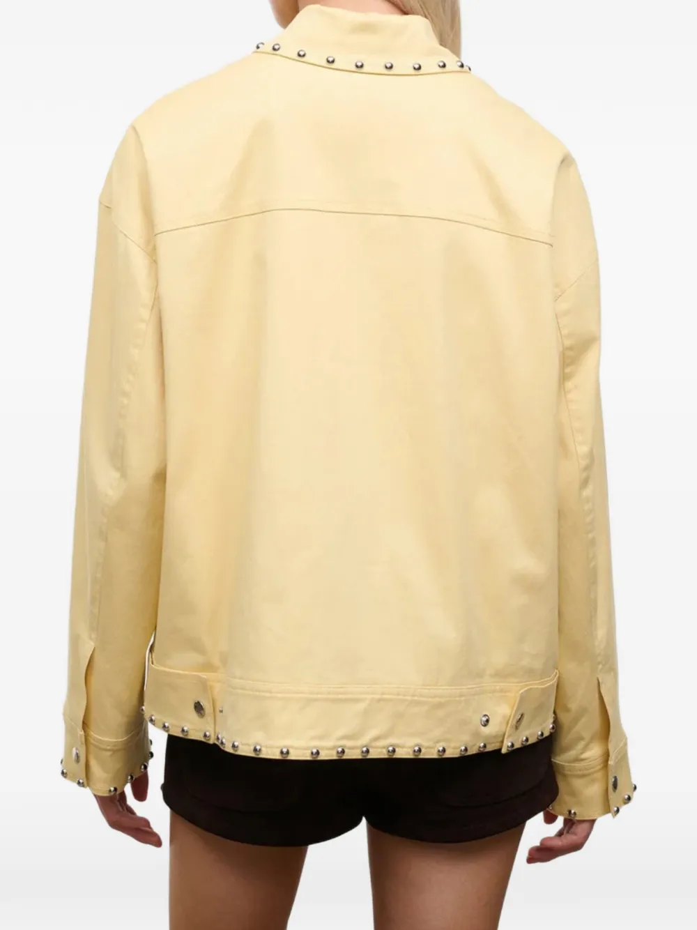 STAUD Clarke jack verfraaid met studs Beige