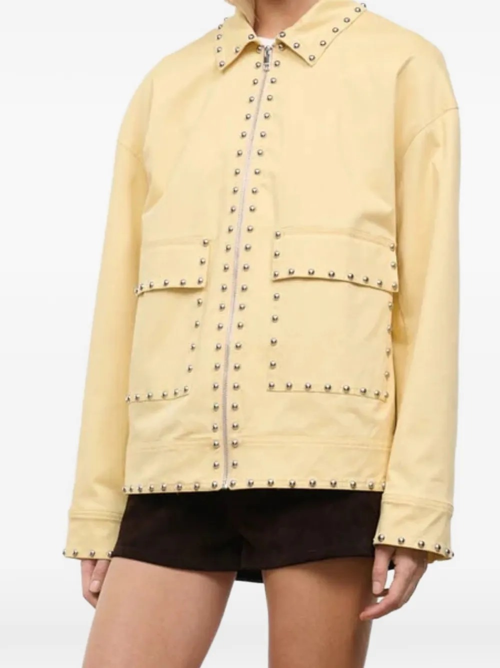 STAUD Clarke stud-embellished jacket · S
