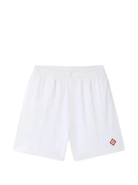 Casablanca logo-patch ribbed shorts