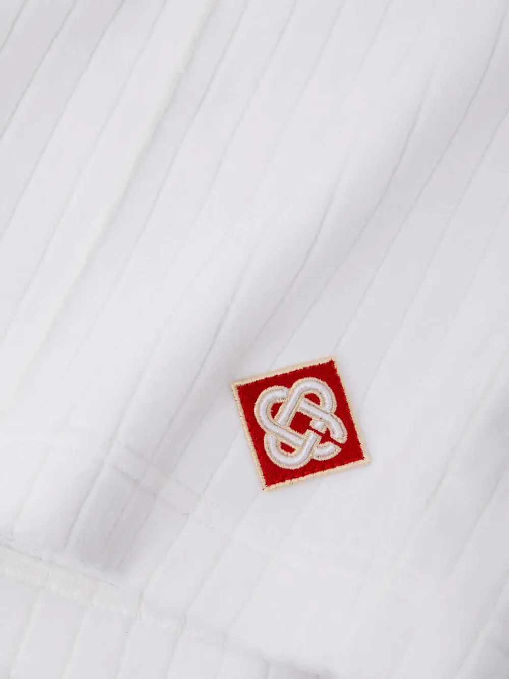 Casablanca Geribbelde shorts Wit