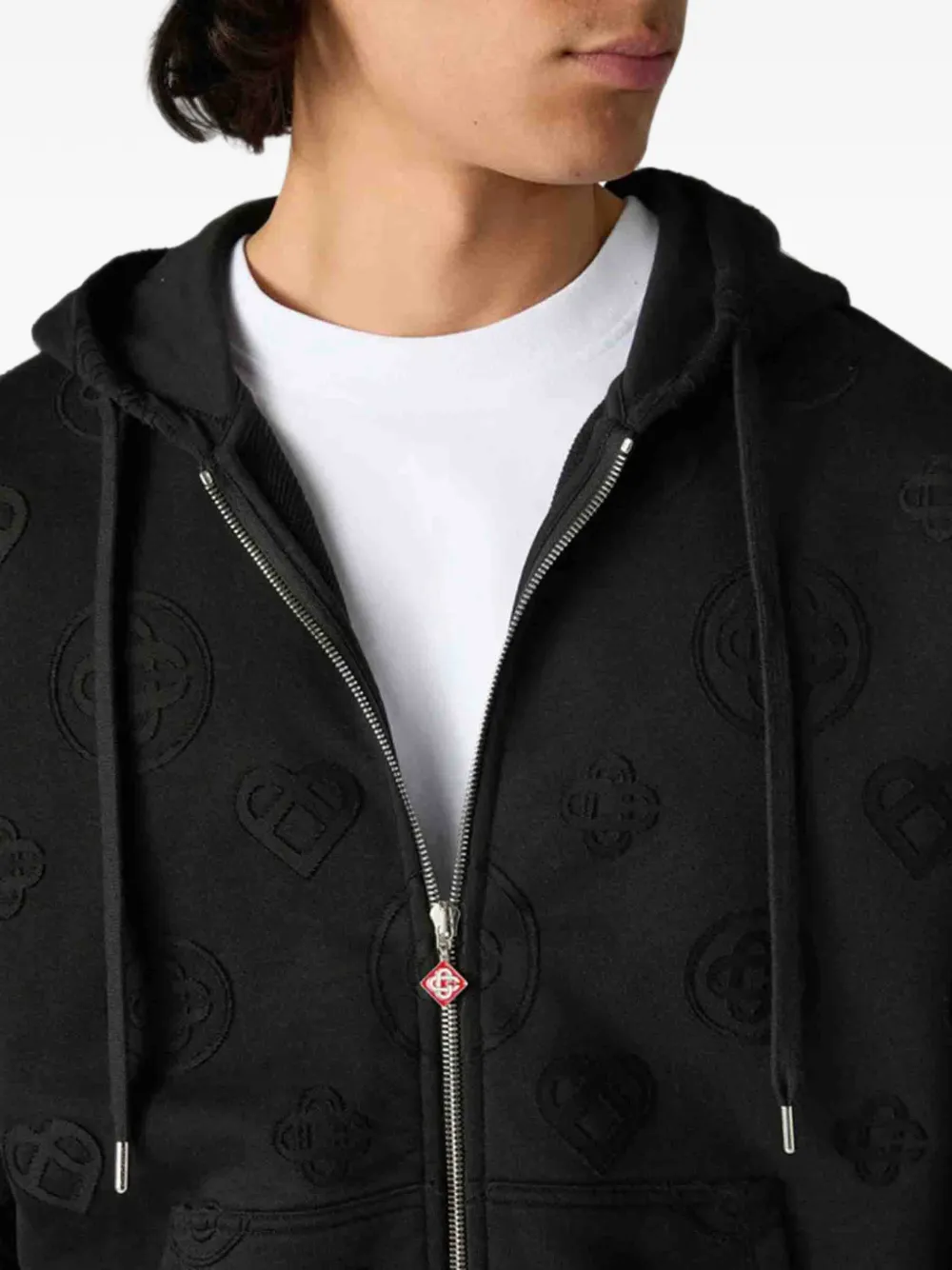 Casablanca Hoodie met monogramprint Zwart