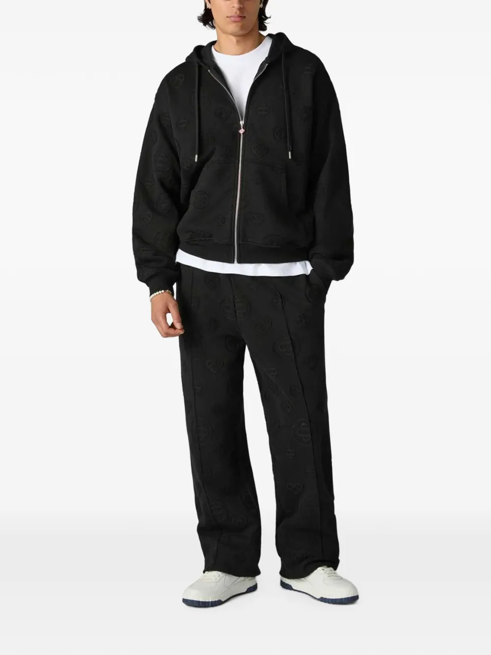 Casablanca Hoodie met monogramprint Zwart