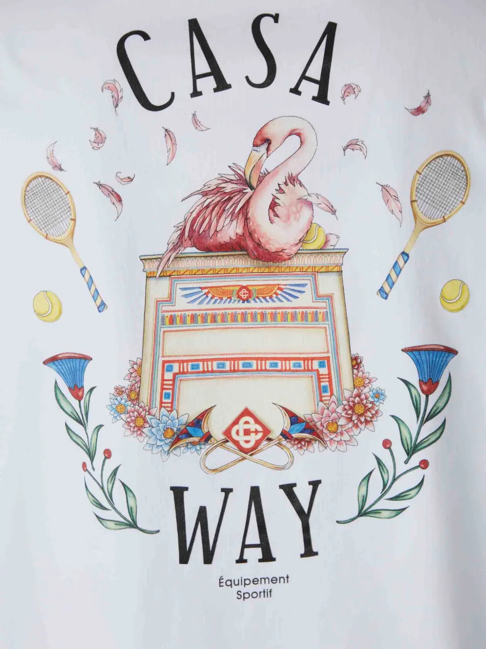 Casablanca Katoenen T-shirt met grafische print Wit