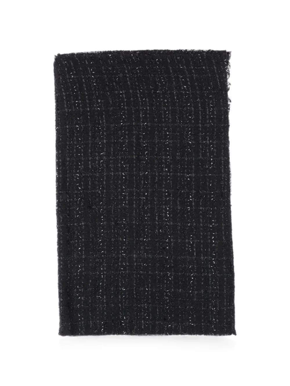 Faliero Sarti metallic-thread fringed scarf - Nero