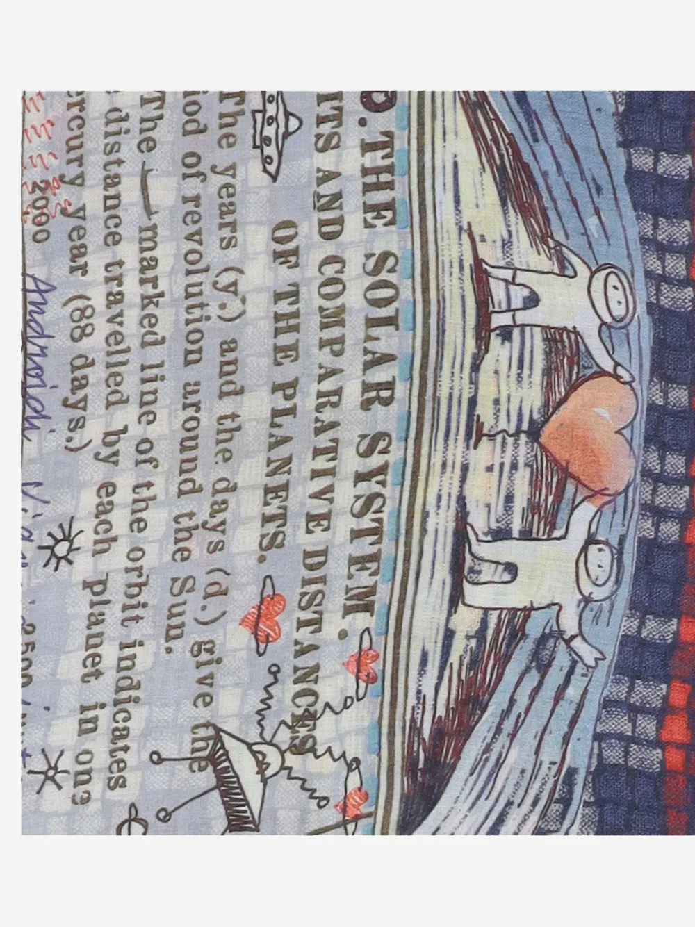 Faliero Sarti Sjaal met print Blauw