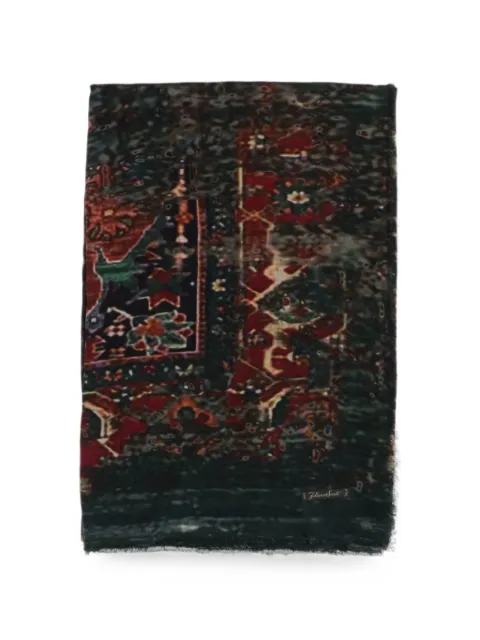 Faliero Sarti patterned fringed scarf