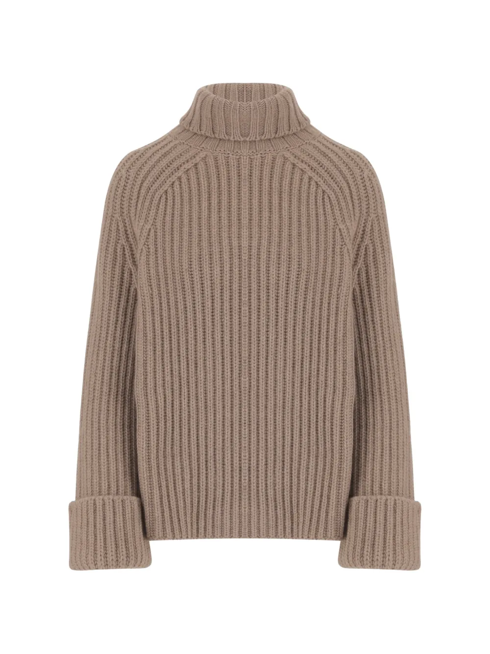 Malo Ribbed-knit Roll-neck Sweater In Brown