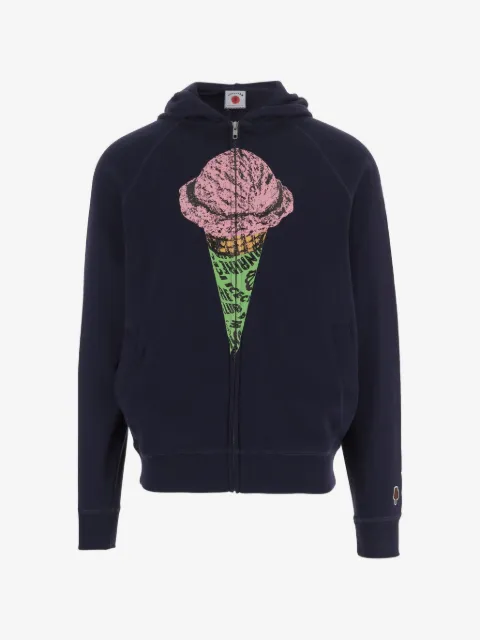 ICECREAM logo-print zip-up hoodie