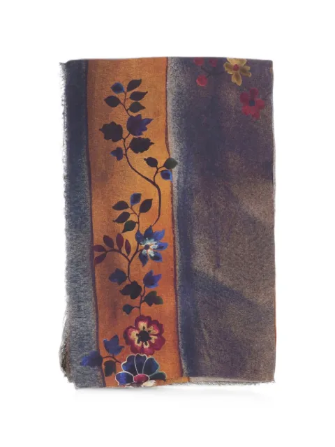 Faliero Sarti floral-print fringed scarf