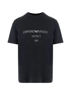 EMPORIO ARMANI レイヤードTシャツ HELMUT LANG系 Helmut Lang Logo Embroidered Cotton T-shirt | Black | FARFETCH