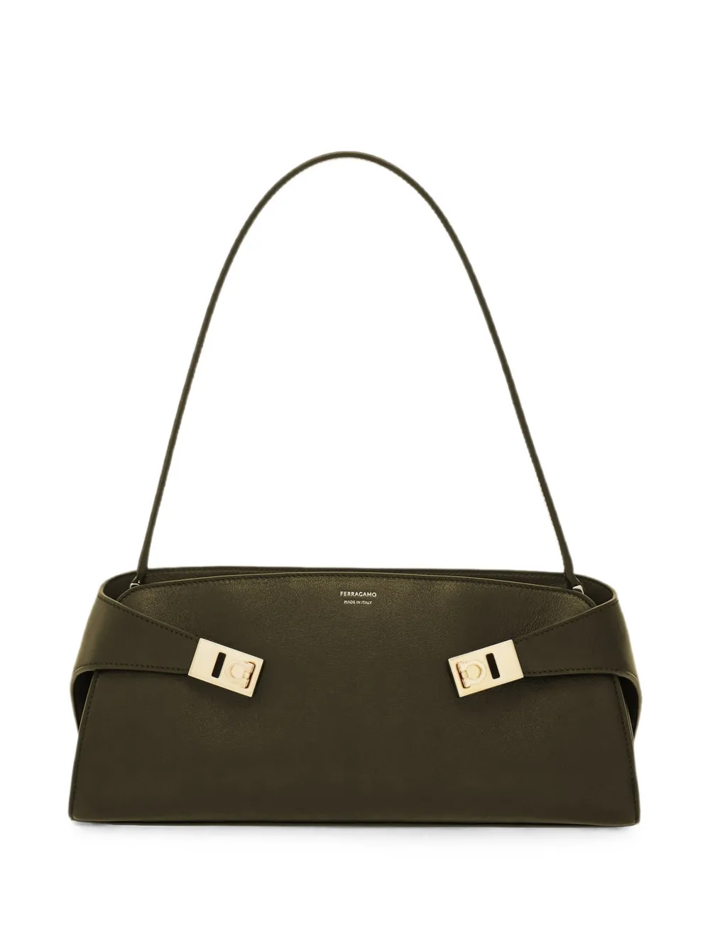 Ferragamo Hug leather shoulder bag - Verde