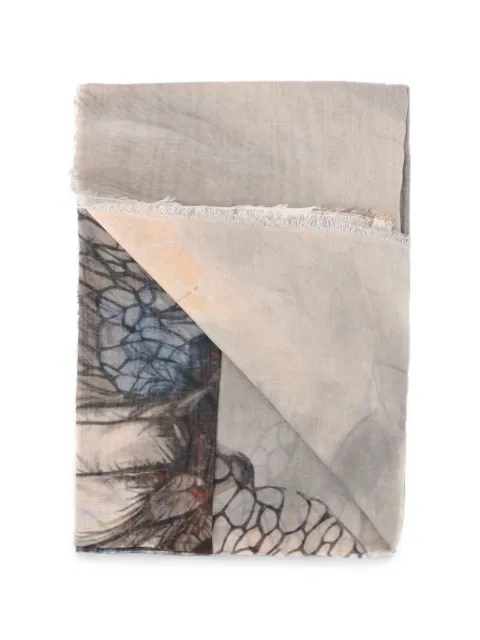 Faliero Sarti patterned fringed scarf