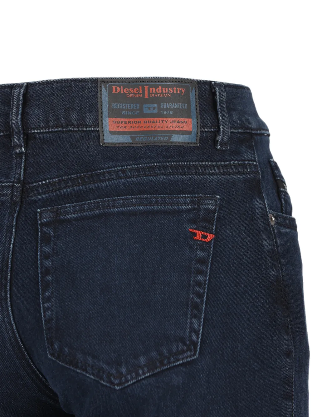 Diesel Jeans met logopatch Blauw