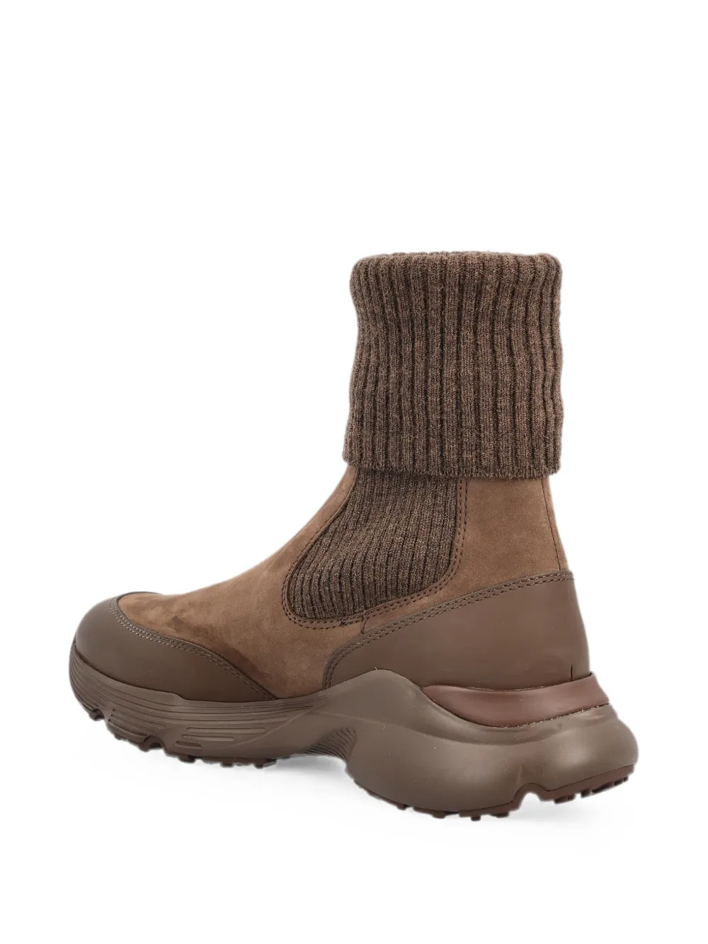 Tod's ribbed-knit suede boots Bruin