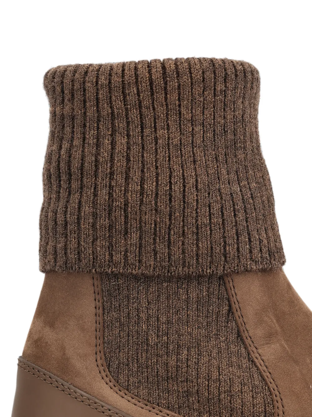 Tod's ribbed-knit suede boots Bruin