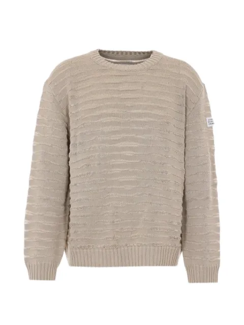 MM6 Maison Margiela open-knit logo-patch sweater