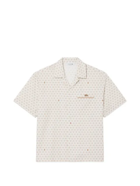 Lacoste tennis-print short-sleeve shirt