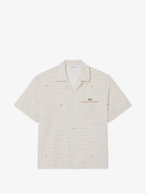 Lacoste camisa manga corta con estampado de tenis