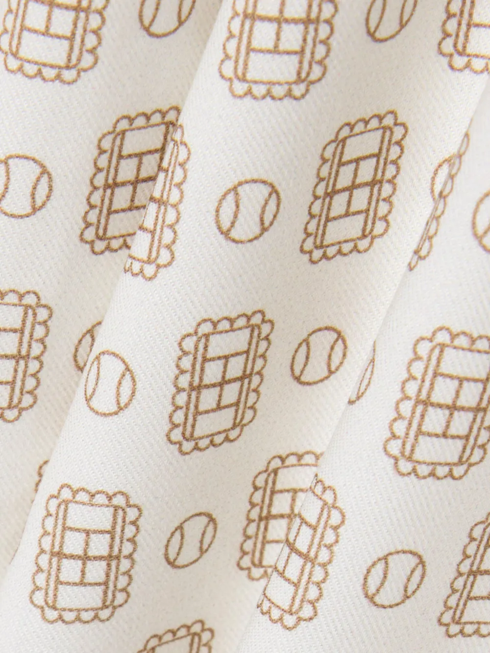 Lacoste Overhemd met korte mouwen en tennisprint Beige