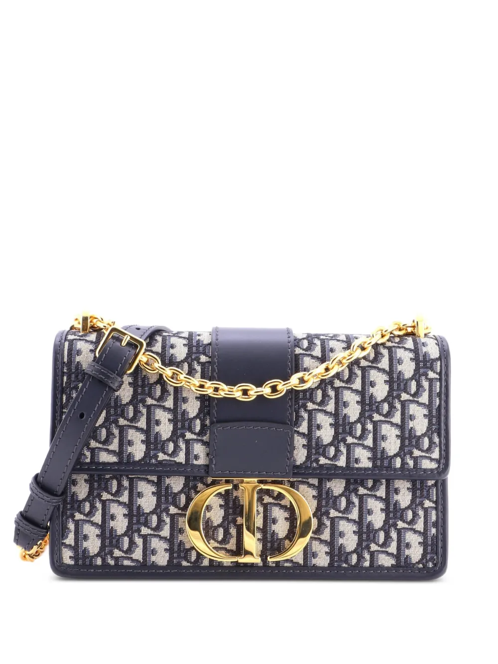 Christian Dior Pre-Owned 30 Montaigne Chain Flap Bag Oblique Canvas shoulder bag - Blue