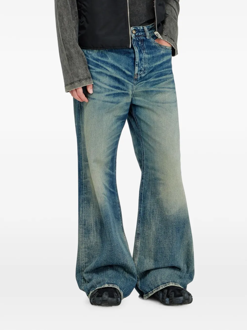 Diesel D-Rise faded-effect jeans - Blu