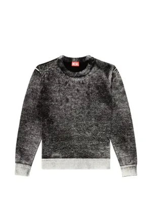 Diesel K-Larence-B reverse-print Cotton Jumper | Black | FARFETCH