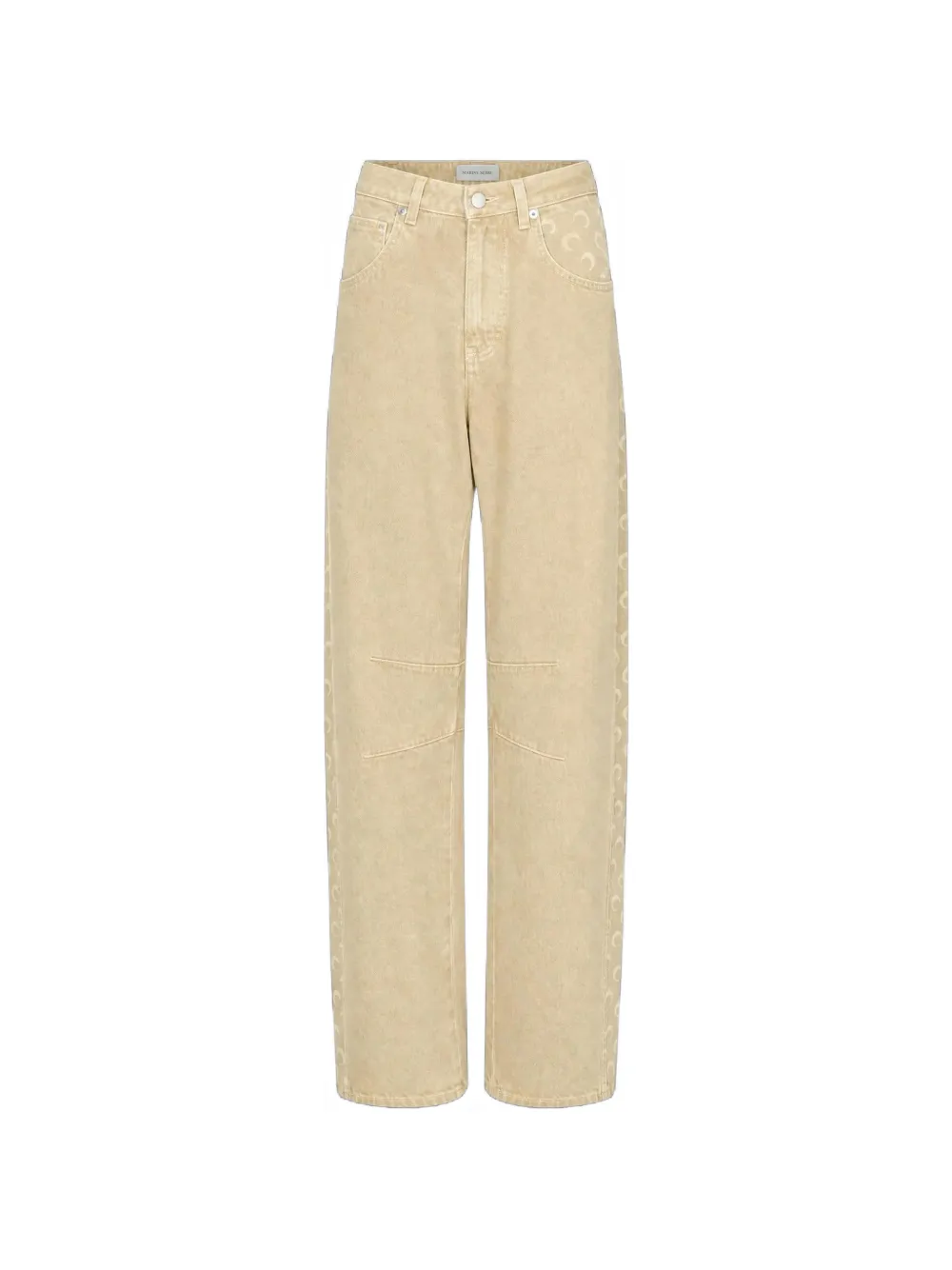 Marine Serre Moon-print faded jeans - Toni neutri